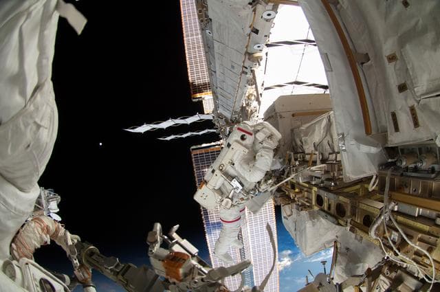 NASA image: Wiseman during EVA