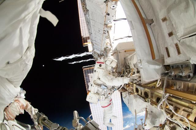 NASA image: Wiseman during EVA