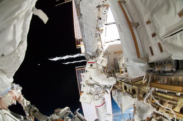 NASA image: Wiseman during EVA