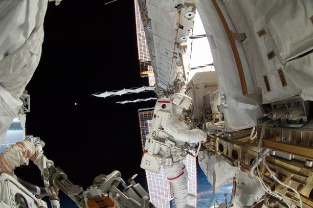NASA image: Wiseman during EVA