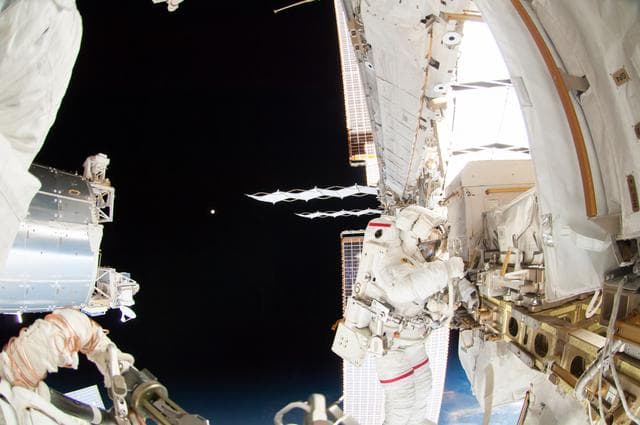 NASA image: Wiseman during EVA