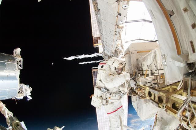 NASA image: Wiseman during EVA