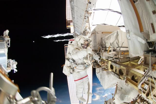 NASA image: Wiseman during EVA