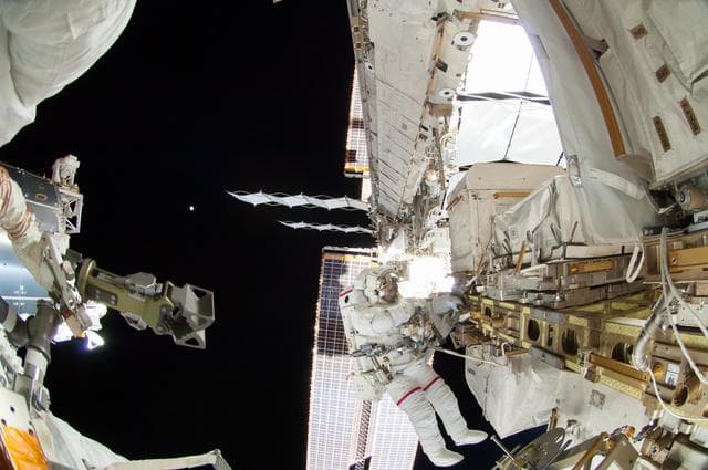 NASA image: Wiseman during EVA