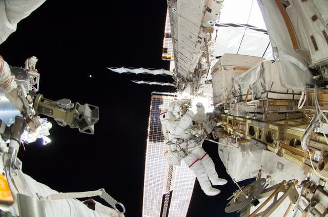 NASA image: Wiseman during EVA