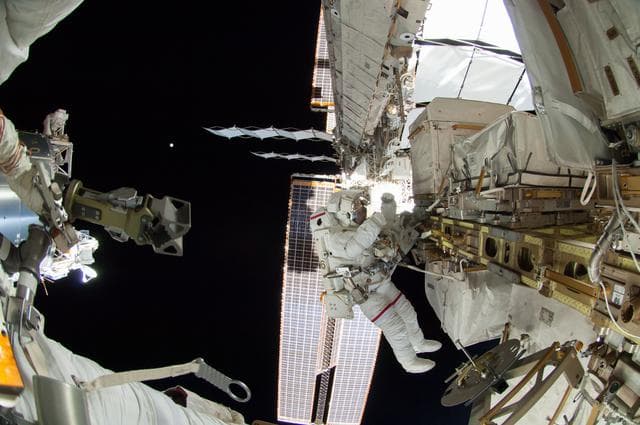 NASA image: Wiseman during EVA
