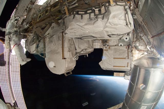 NASA image: Wiseman during EVA