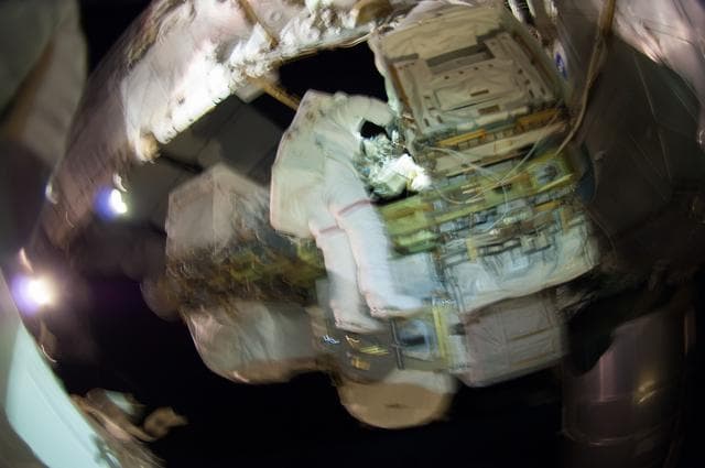 NASA image: Wiseman during EVA
