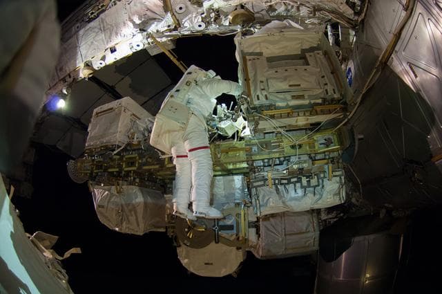 NASA image: Wiseman during EVA