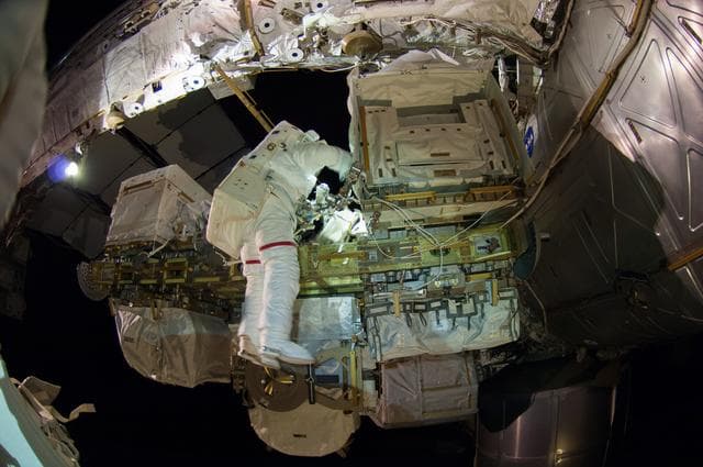 NASA image: Wiseman during EVA