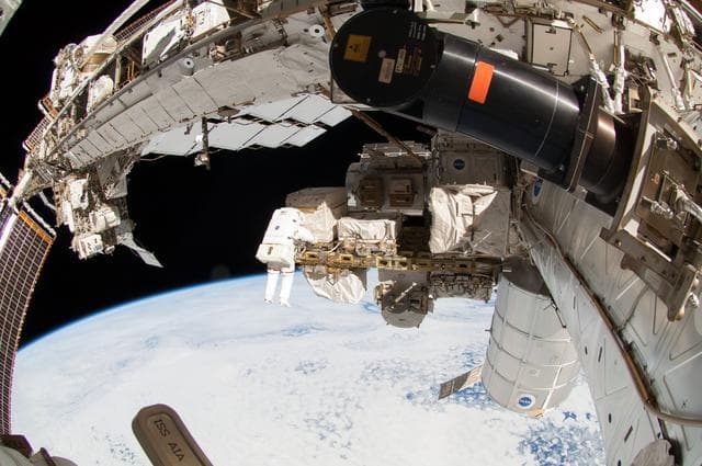 NASA image: Wiseman during EVA