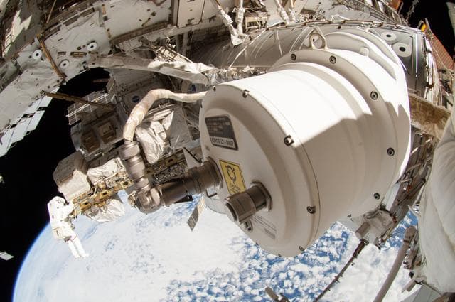 NASA image: Wiseman during EVA