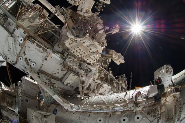 NASA image: Wiseman during EVA