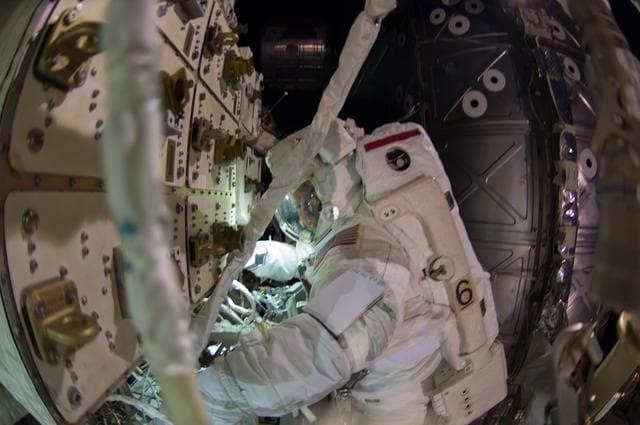 NASA image: Wiseman during EVA