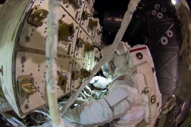 NASA image: Wiseman during EVA