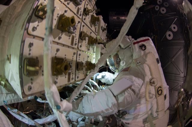 NASA image: Wiseman during EVA