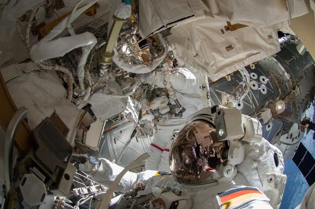 NASA image: Wiseman during EVA