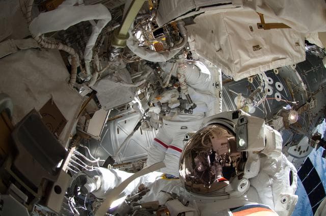 NASA image: Wiseman during EVA