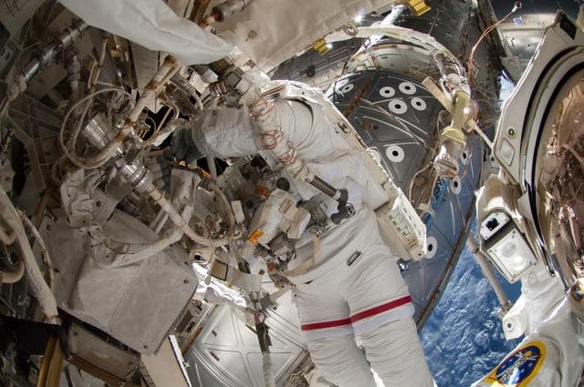 NASA image: Wiseman during EVA
