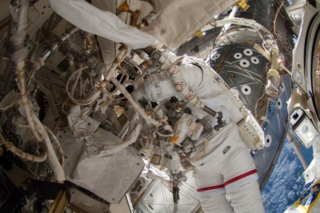 NASA image: Wiseman during EVA