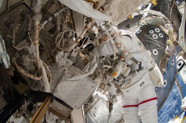 NASA image: Wiseman during EVA
