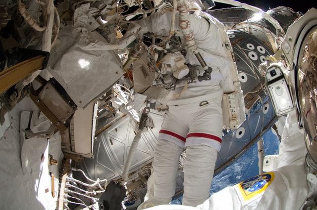 NASA image: Wiseman during EVA
