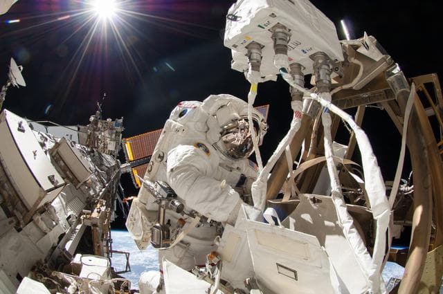 NASA image: Wiseman during EVA