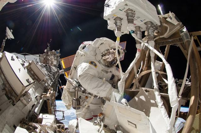 NASA image: Wiseman during EVA