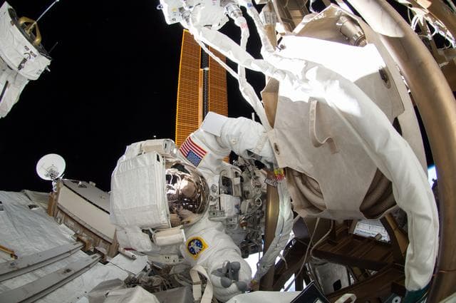 NASA image: Wiseman during EVA