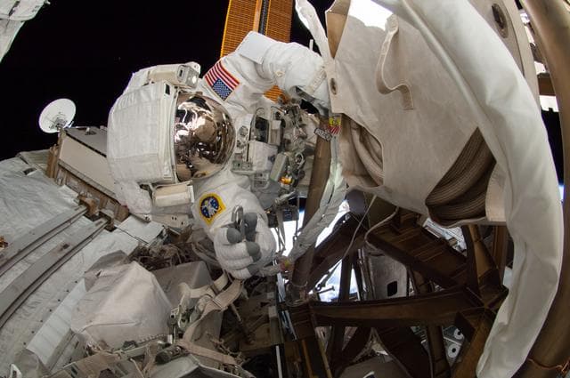 NASA image: Wiseman during EVA