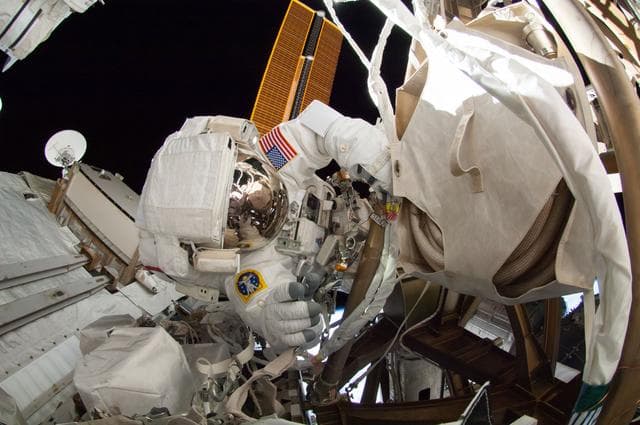 NASA image: Wiseman during EVA