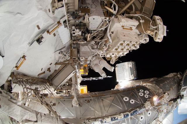 NASA image: Wiseman during EVA