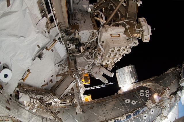 NASA image: Wiseman during EVA