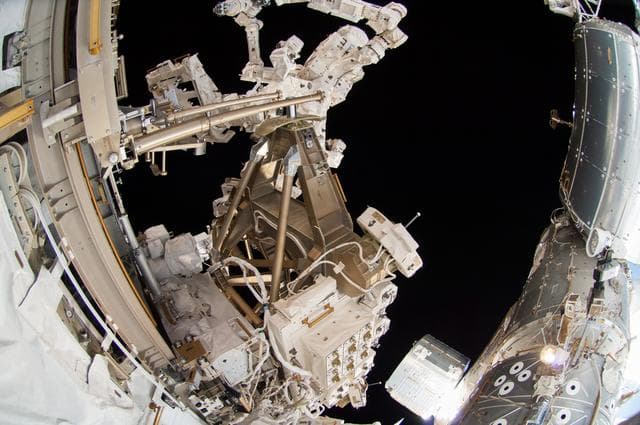 NASA image: Wiseman during EVA
