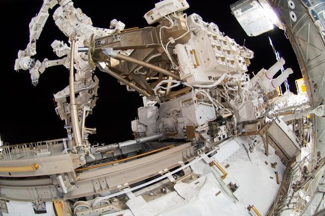 NASA image: Wiseman during EVA