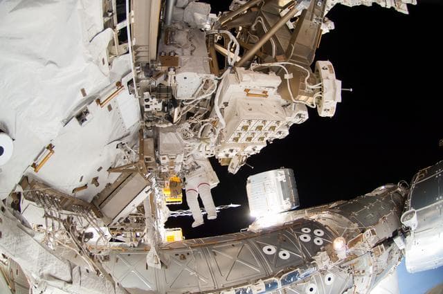 NASA image: Wiseman during EVA