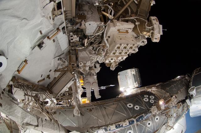 NASA image: Wiseman during EVA