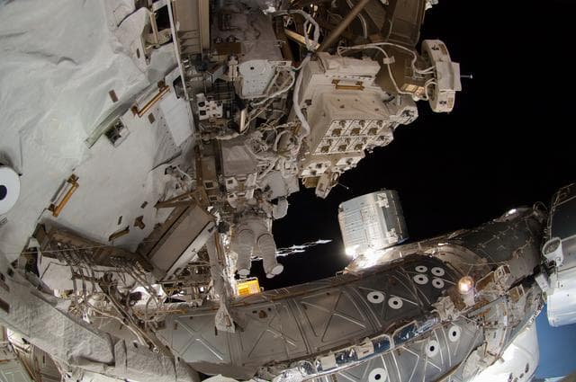 NASA image: Wiseman during EVA