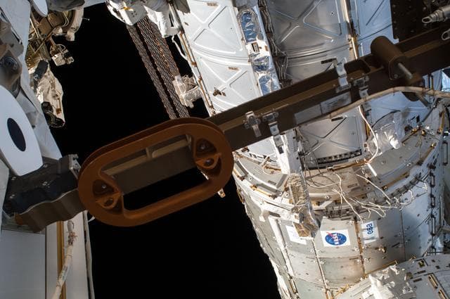 NASA image: Exterior view of ISS during EVA 28