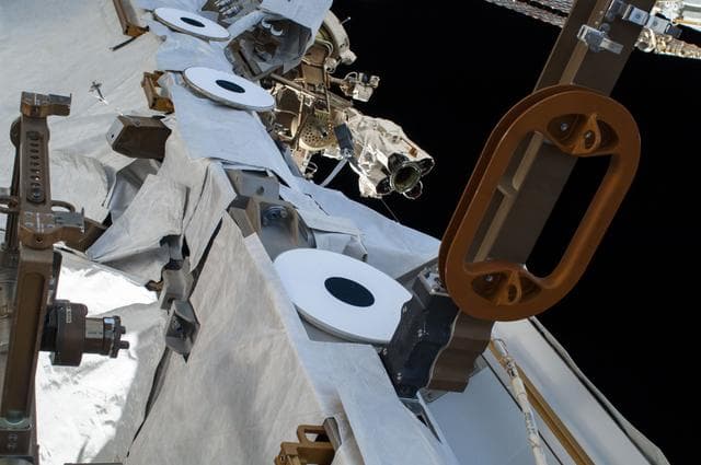 NASA image: Exterior view of ISS during EVA 28