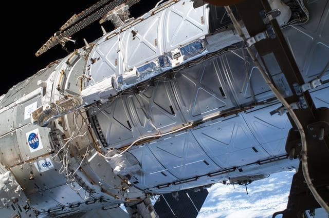 NASA image: Exterior view of ISS during EVA 28