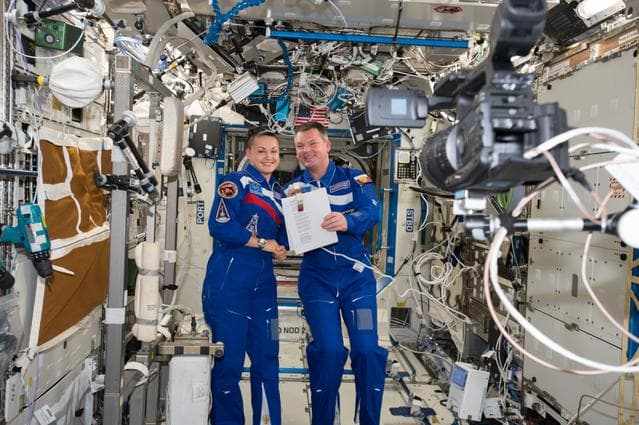 NASA image: Serova and Samoukutyaev in the US Lab
