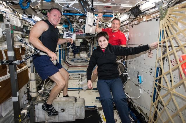 NASA image: Wilmore, Cristoforetti and Virts in the US Lab