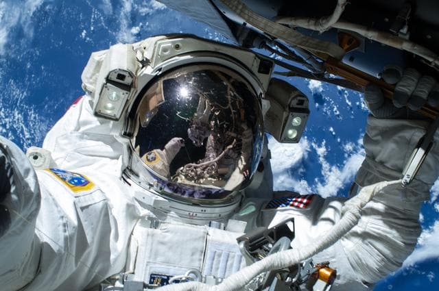 NASA image: Wilmore and Virts during EVA 29