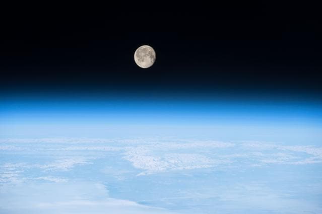 NASA image: View of Moonset