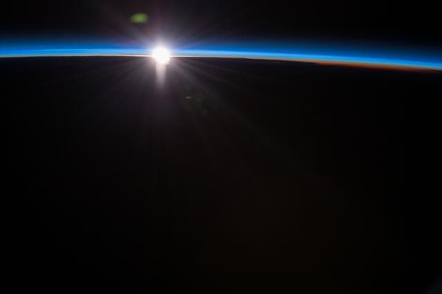 NASA image: Sunrise view taken by the Expedition 43 crew