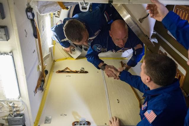 NASA image: 42S hatch opening sequence