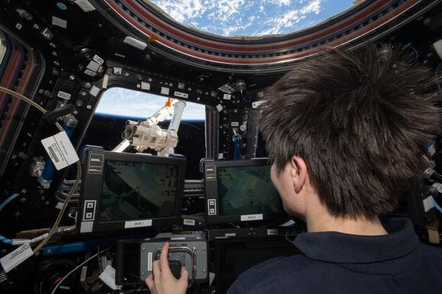 NASA image: On-board Training (OBT) Dragon Offset Grapple #1.