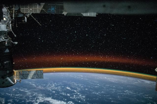 NASA image: Night star rise sequence view taken by the Expedition 43 crew