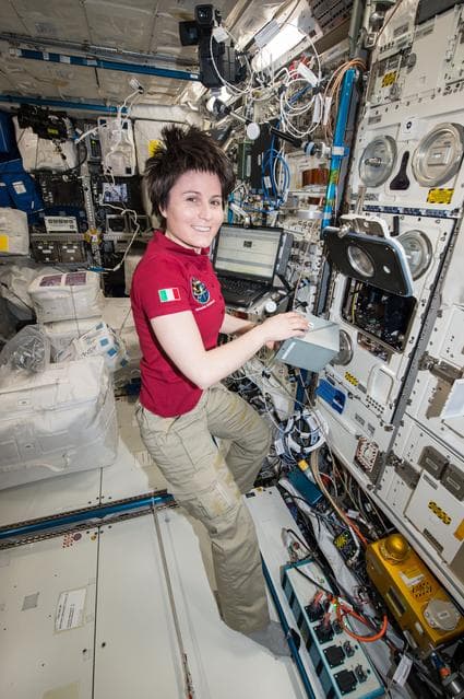 NASA image: Cristoforetti packing TripleLux-A experiment
